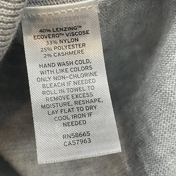 Treasure & Bond Sweater Womens XXS Gray V Neck Pullover Cashmere Blend Soft Knit - Picture 7 of 11